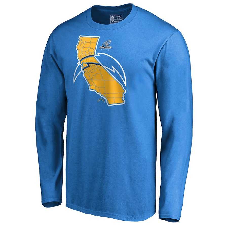 Men's Chargers Light Blue 2018 NFL Playoffs Long Sleeve T-Shirt,We sell and wholesale Men's Chargers Light Blue 2018 NFL Playoffs Long Sleeve T-Shirt on line form chian!
